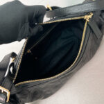 Christian Dior Small D-Journey Bag in Shiny Goatskin Black